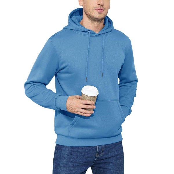 Cozy Men’s Fleece Lined Workout Hoodie with Kangaroo Pocket