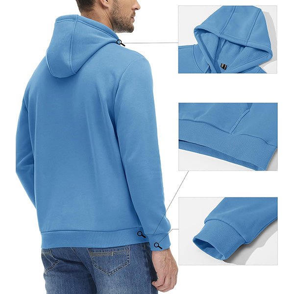 Cozy Men’s Fleece Lined Workout Hoodie with Kangaroo Pocket