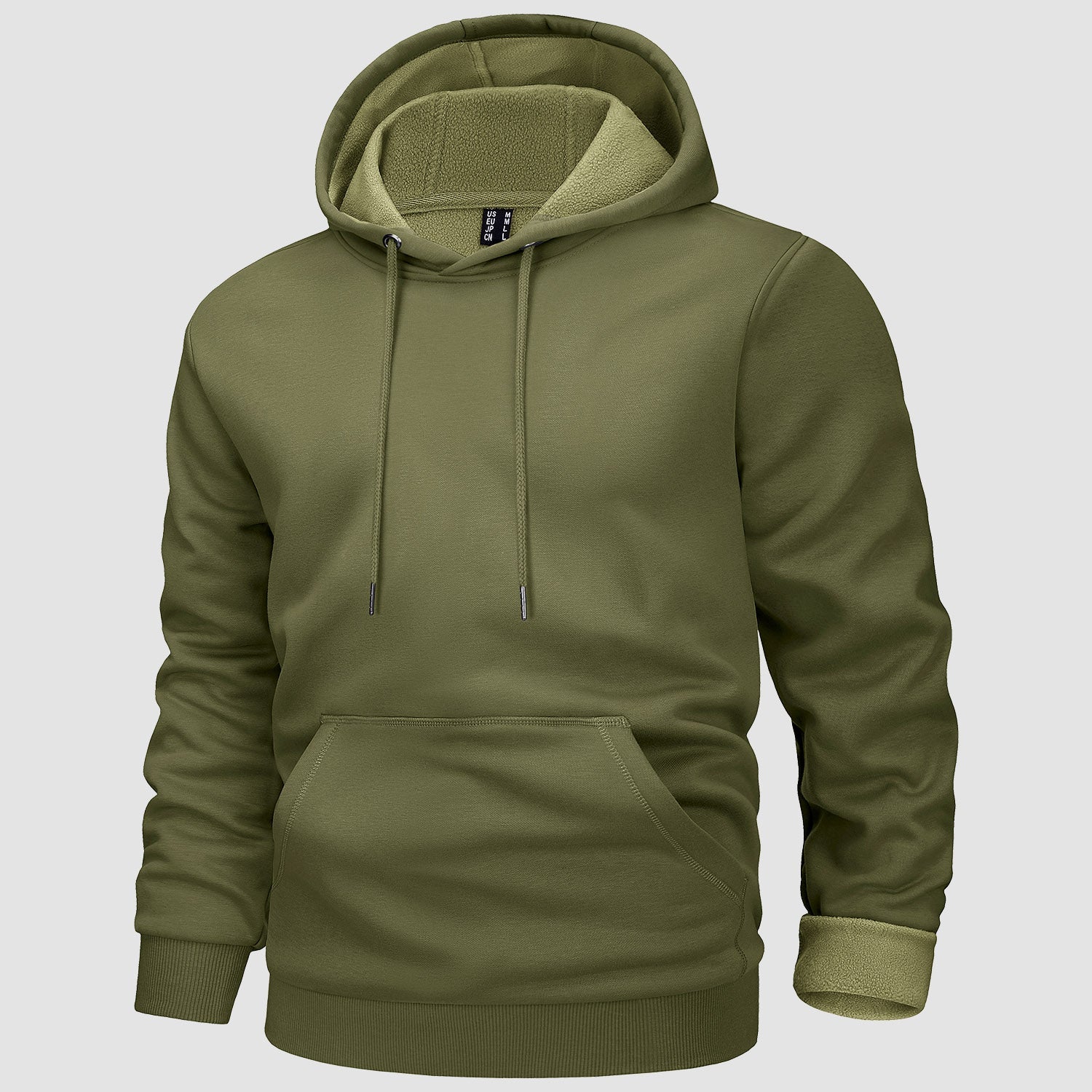 Cozy Men’s Fleece Lined Workout Hoodie with Kangaroo Pocket