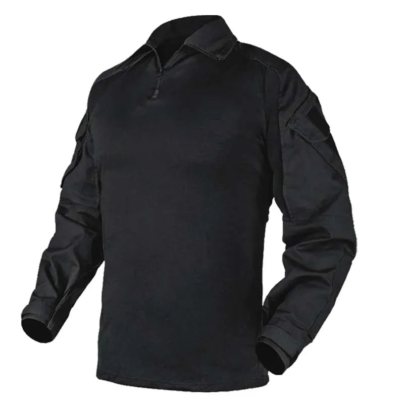 GEN3 Tactical Shirts Men's Long Sleeve Combat Shirt 1/4 Zipper Ripstop Hunting Clothes Training CP Camoufalge Airsoft T Shirts