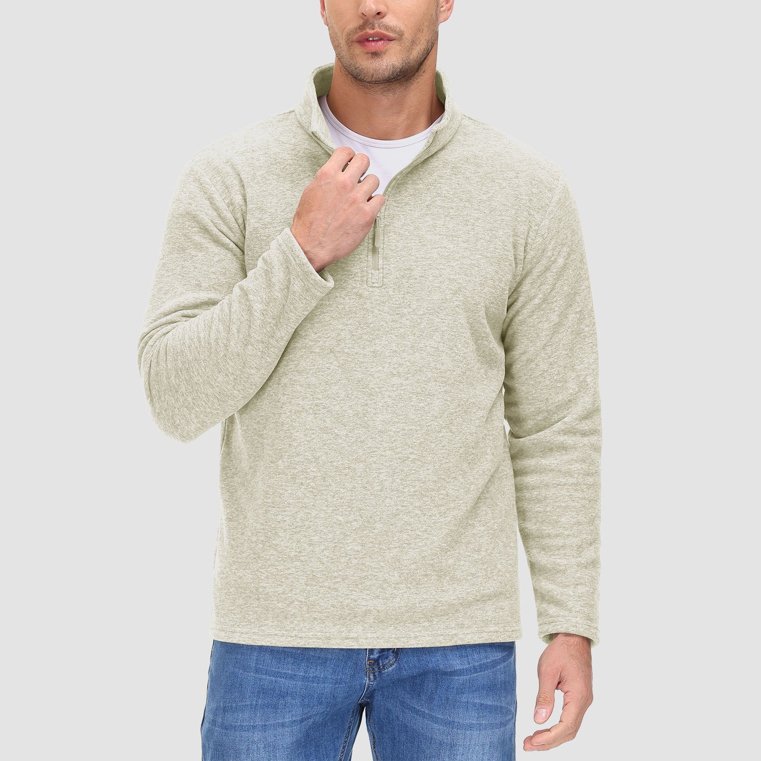 Men's 1/4 Zip Pullover Shirt Long Sleeve Sweatshirts