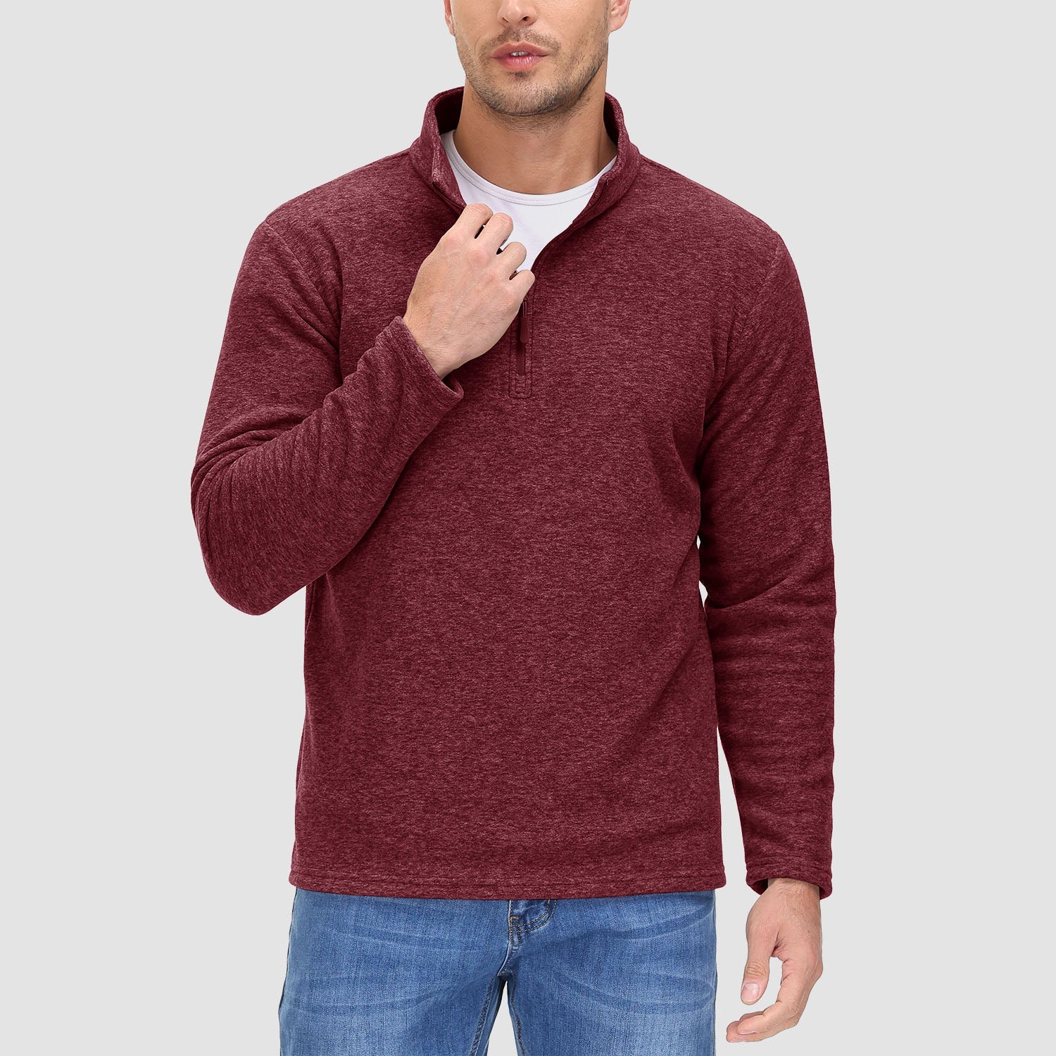 Men's 1/4 Zip Pullover Shirt Long Sleeve Sweatshirts