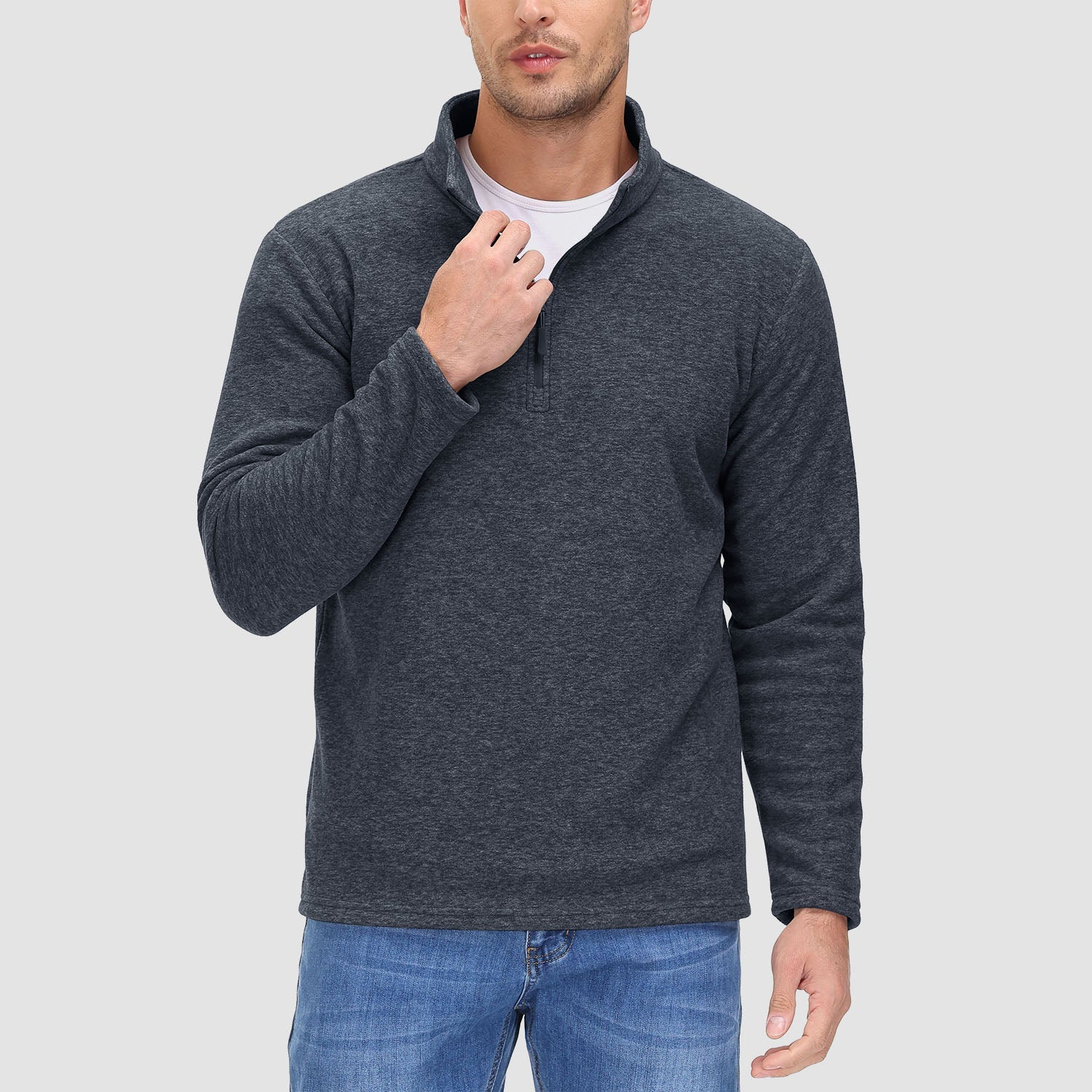 Men's 1/4 Zip Pullover Shirt Long Sleeve Sweatshirts