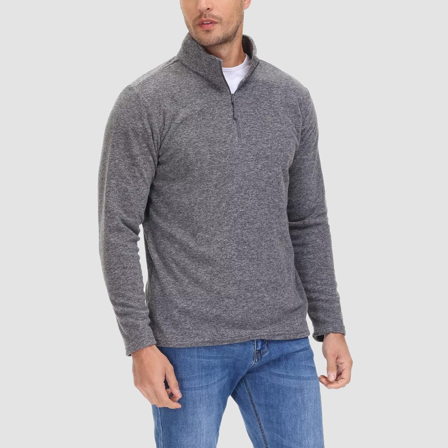 Men's 1/4 Zip Pullover Shirt Long Sleeve Sweatshirts