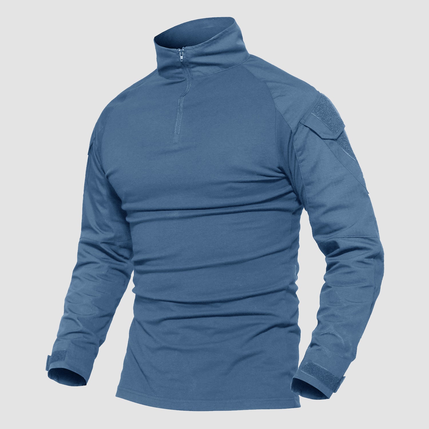 Men's 1/4 Zip Tactical Military Shirt with Pockets