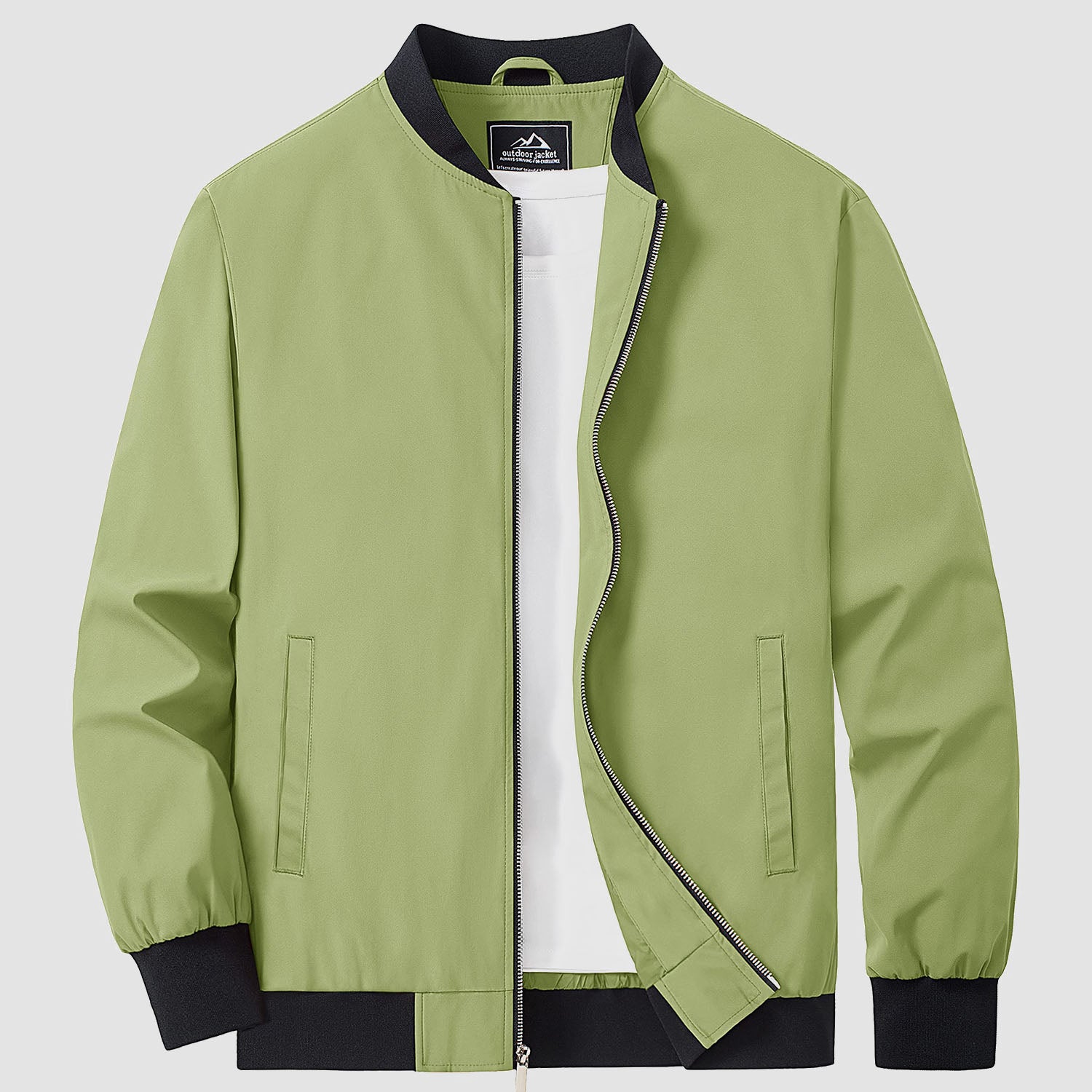 Men's Bomber Jacket Lightweight Windbreaker with Pockets