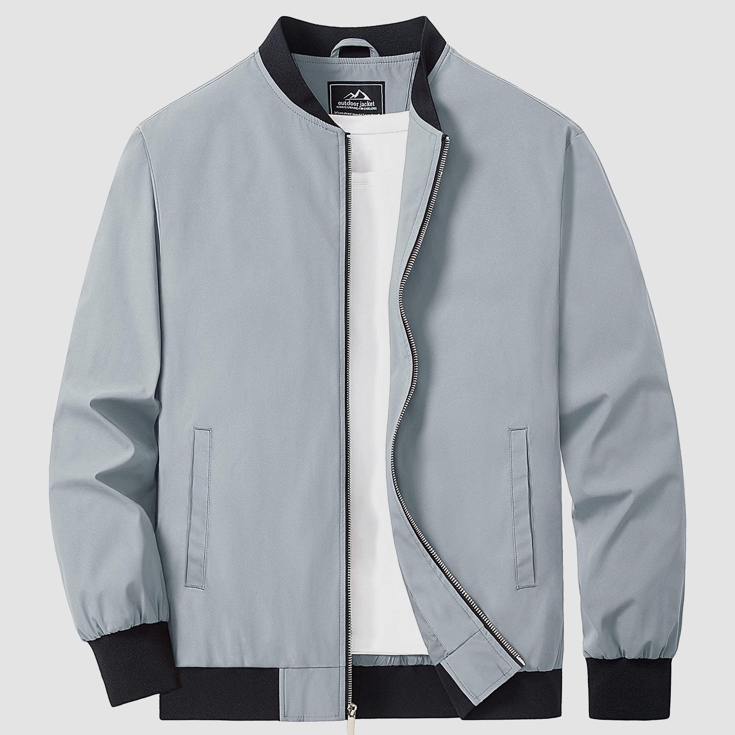 Men's Bomber Jacket Lightweight Windbreaker with Pockets