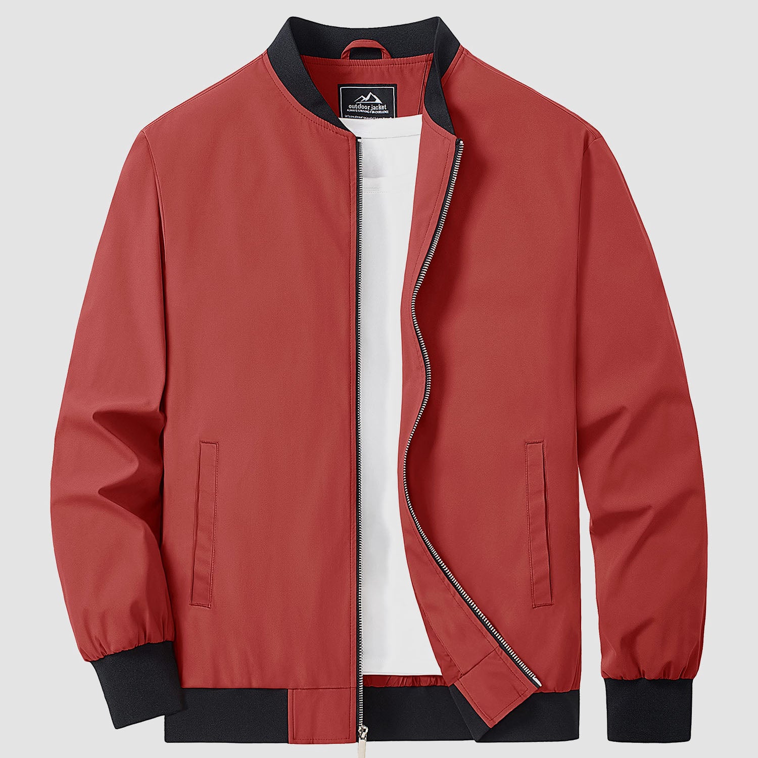 Men's Bomber Jacket Lightweight Windbreaker with Pockets