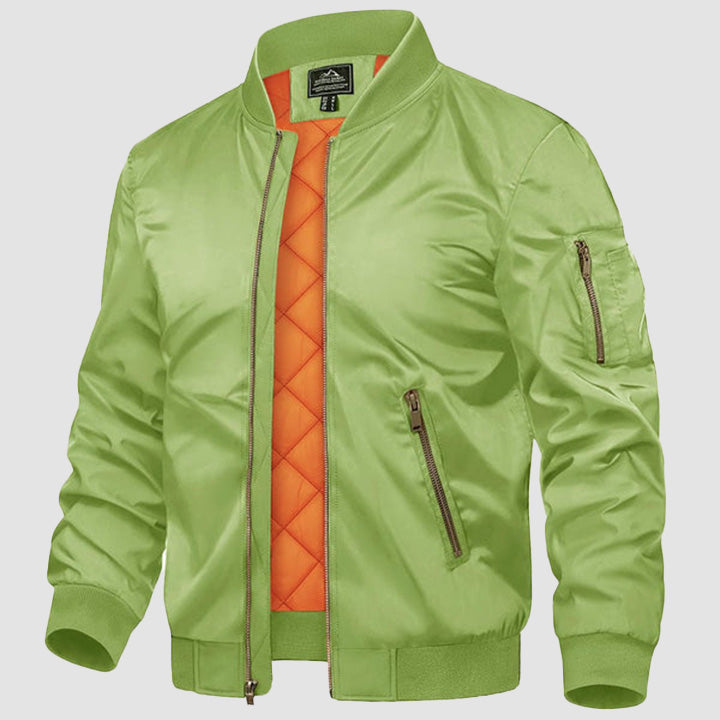 Men's Bomber Jacket – Casual Zip-Up Windbreaker