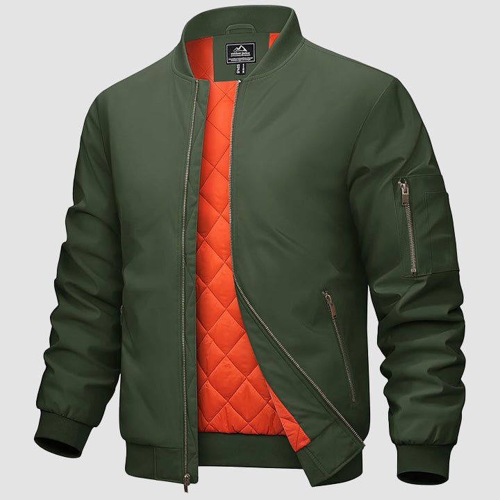 Men's Bomber Jacket – Casual Zip-Up Windbreaker