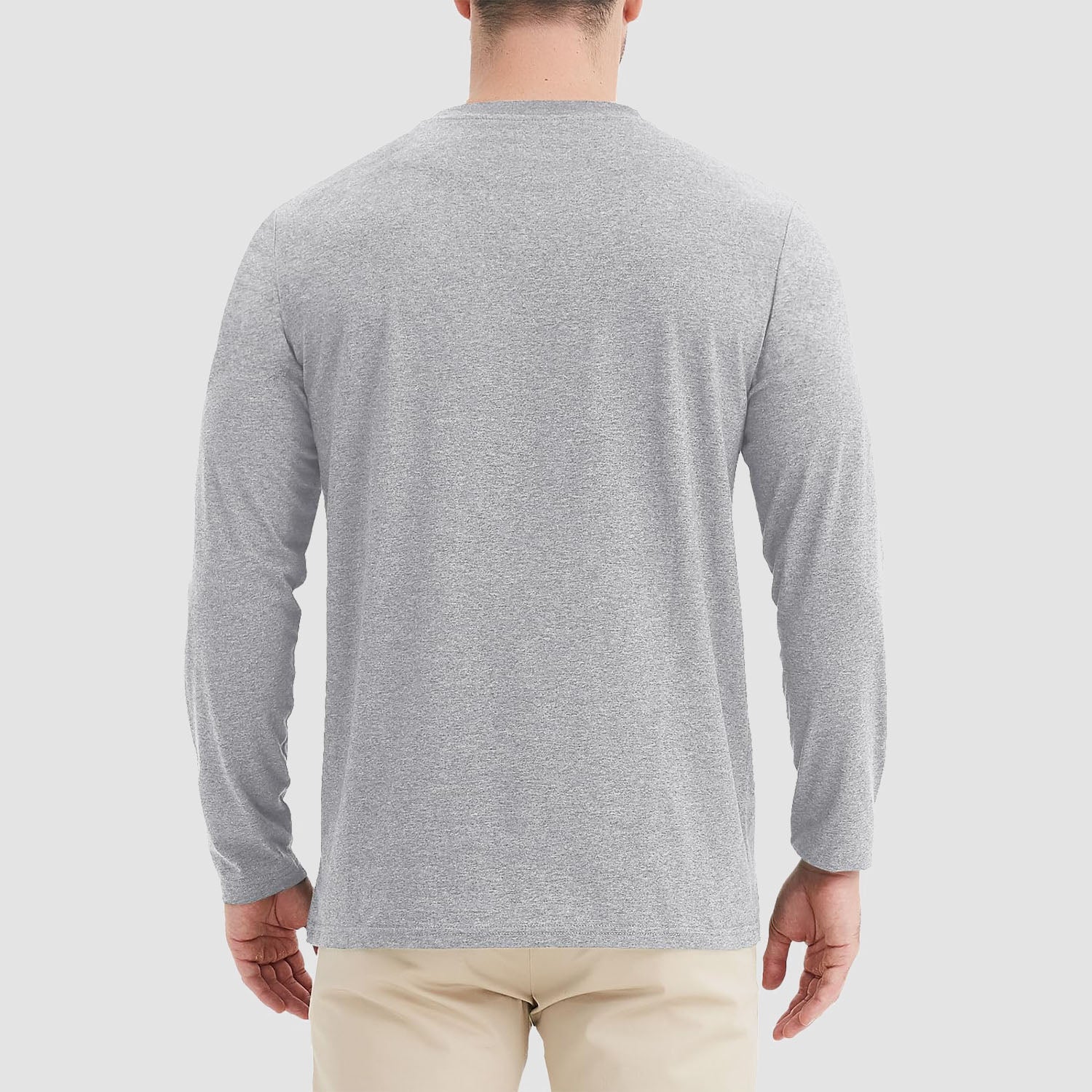 Men's Crew Neck Long Sleeve Shirt Quick Dry Sports Shirt