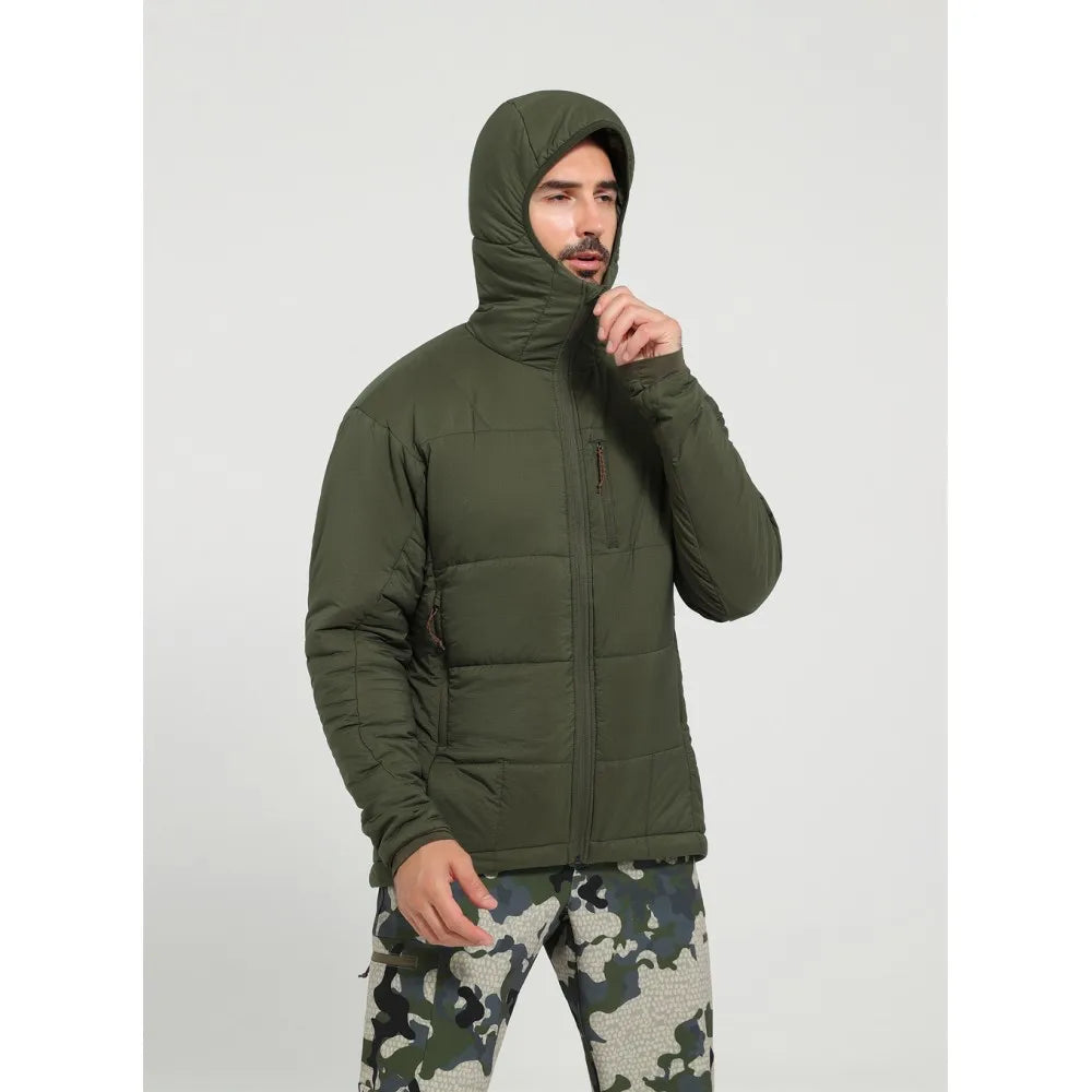 Men's Fall Winter Warm Intermediate Layer Nylon 66 waterproof Lightweight activity Jacket Insulated Hunting outdoor blazer