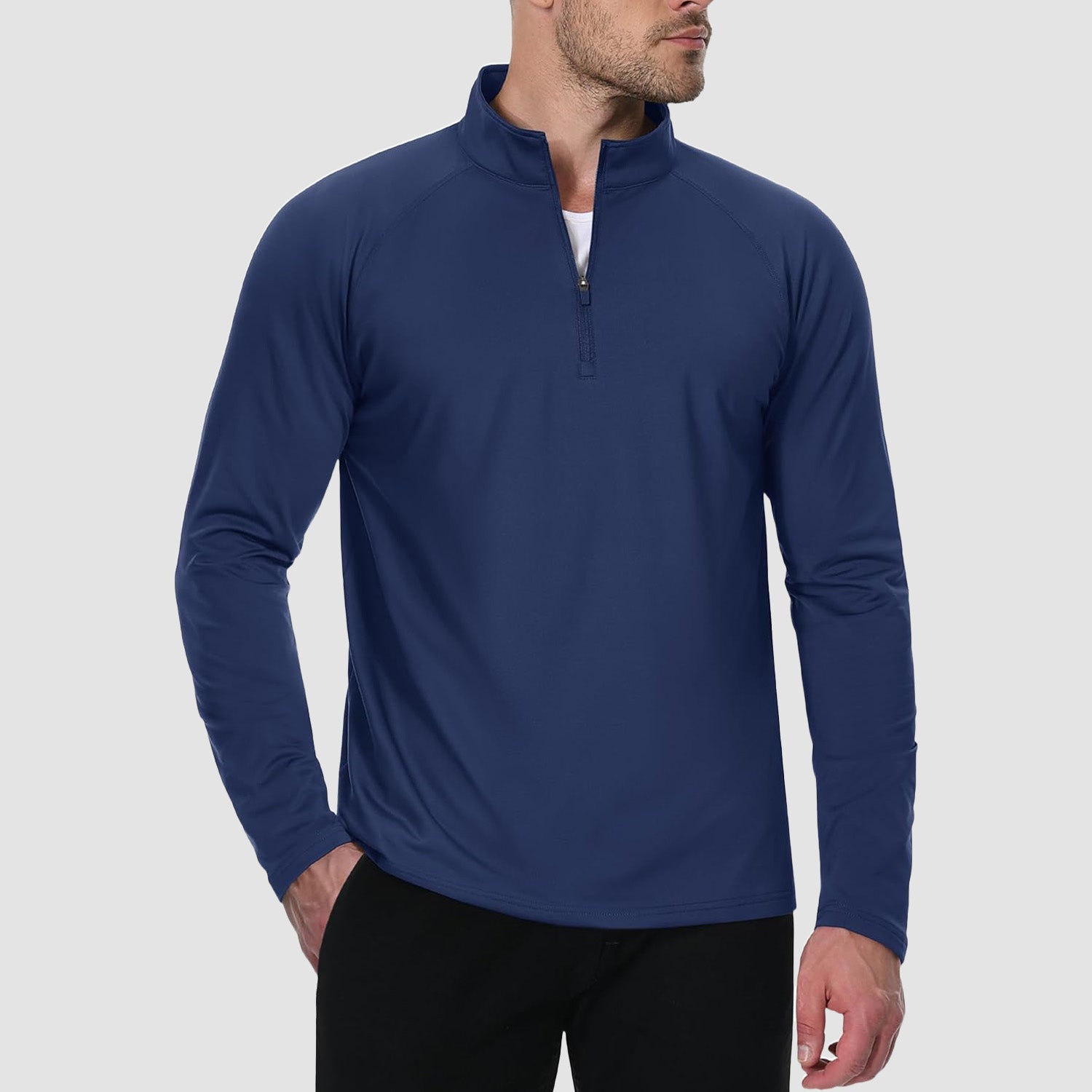 Men's Fleece-Lined Quarter Zip Pullover Sweatshirt