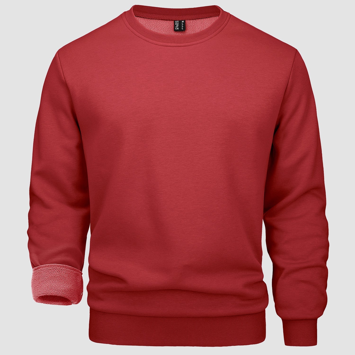 Men's Fleece Crewneck Sweatshirt - Warm Lilac Pullover