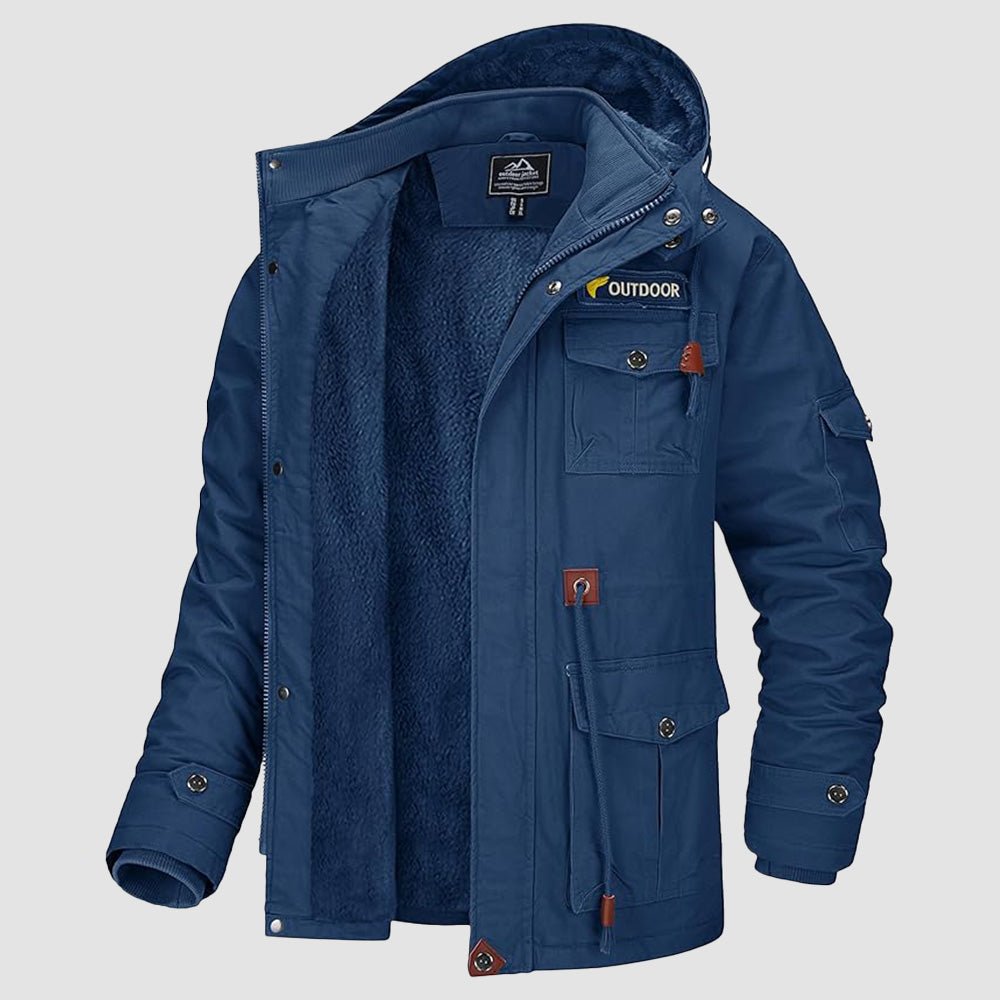 Men's Fleece Lined Winter Military Jacket Parka