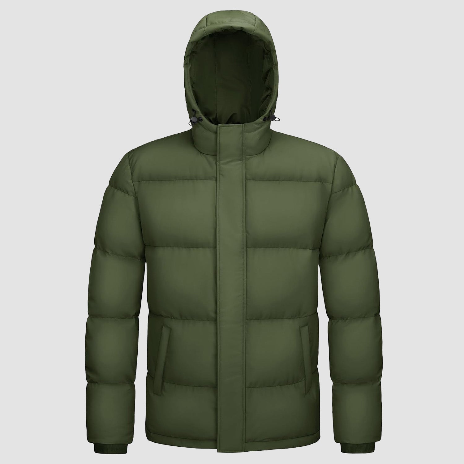 Men's Hooded Down Puffer Jacket, Water-Resistant & Windproof
