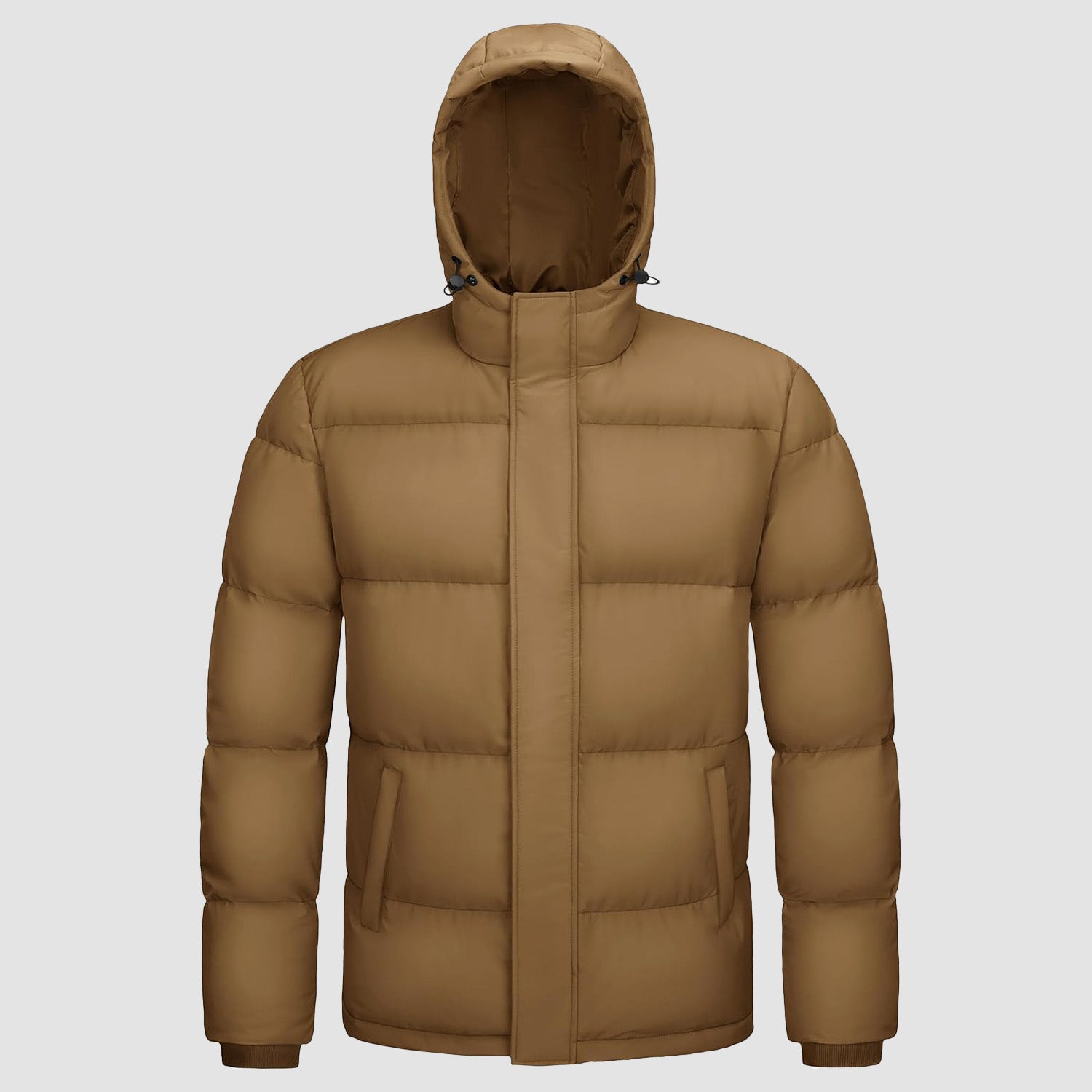 Men's Hooded Down Puffer Jacket, Water-Resistant & Windproof
