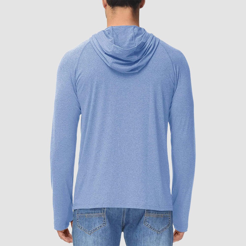 Men's Hooded UPF 50+ Sun Protection Sherpa Fishing Shirt