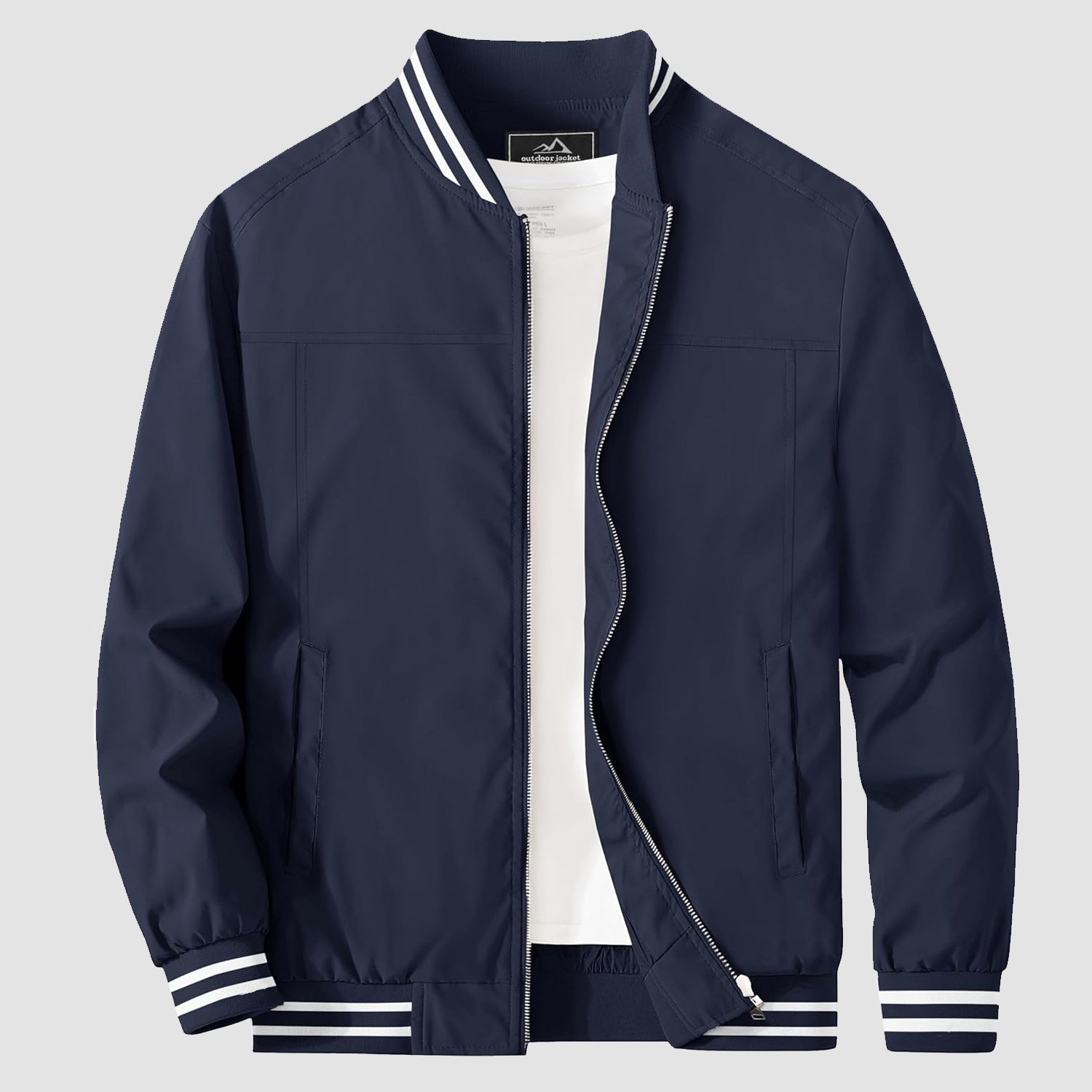 Men's Lightweight Bomber Jacket Casual Windbreaker