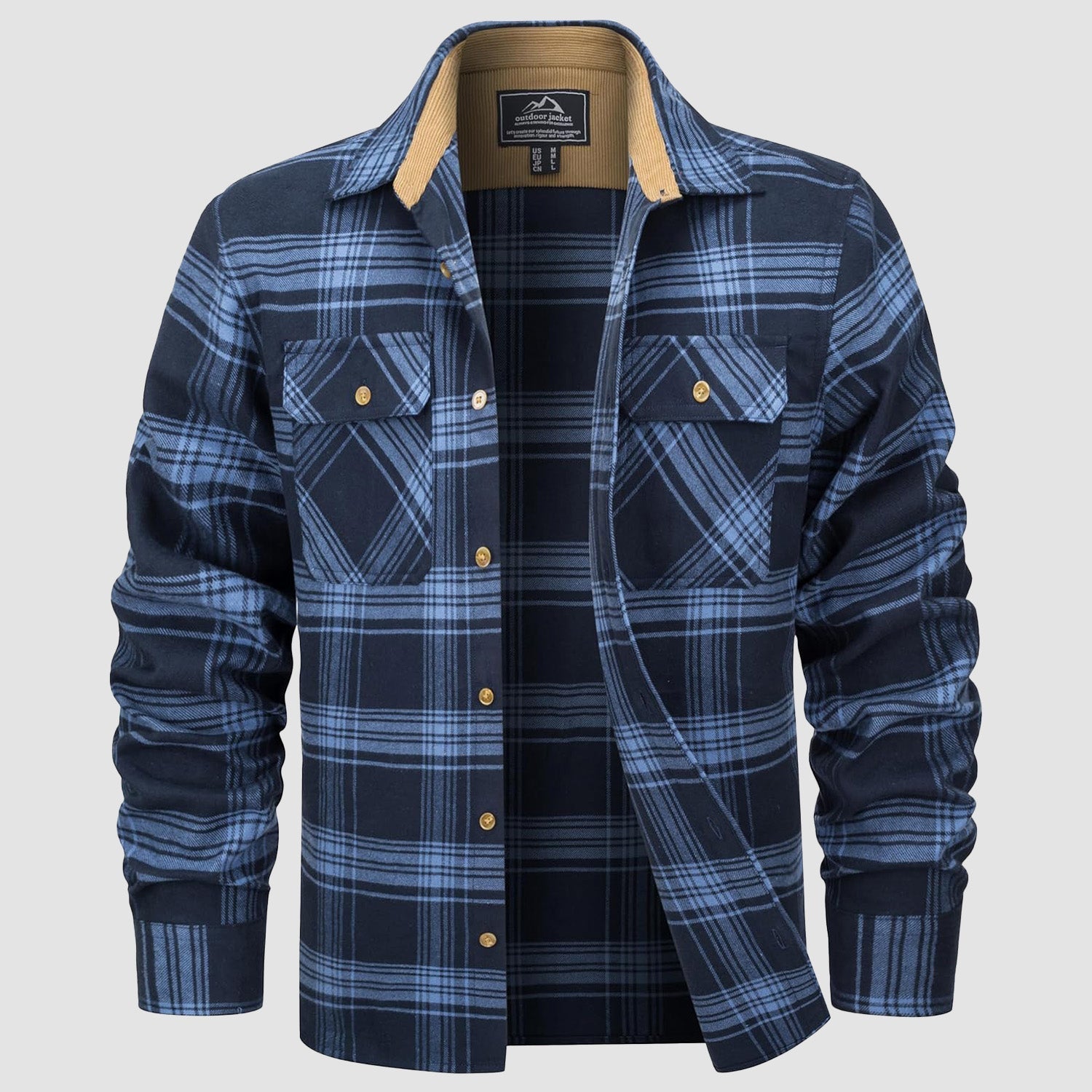 Men's Lightweight Flannel Shirt Jacket