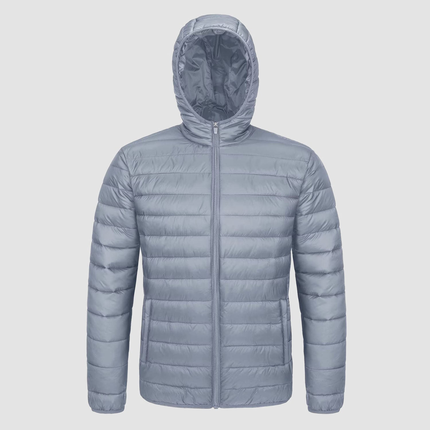 Men's Lightweight Hooded Puffer Jacket - Quilted Winter Coat