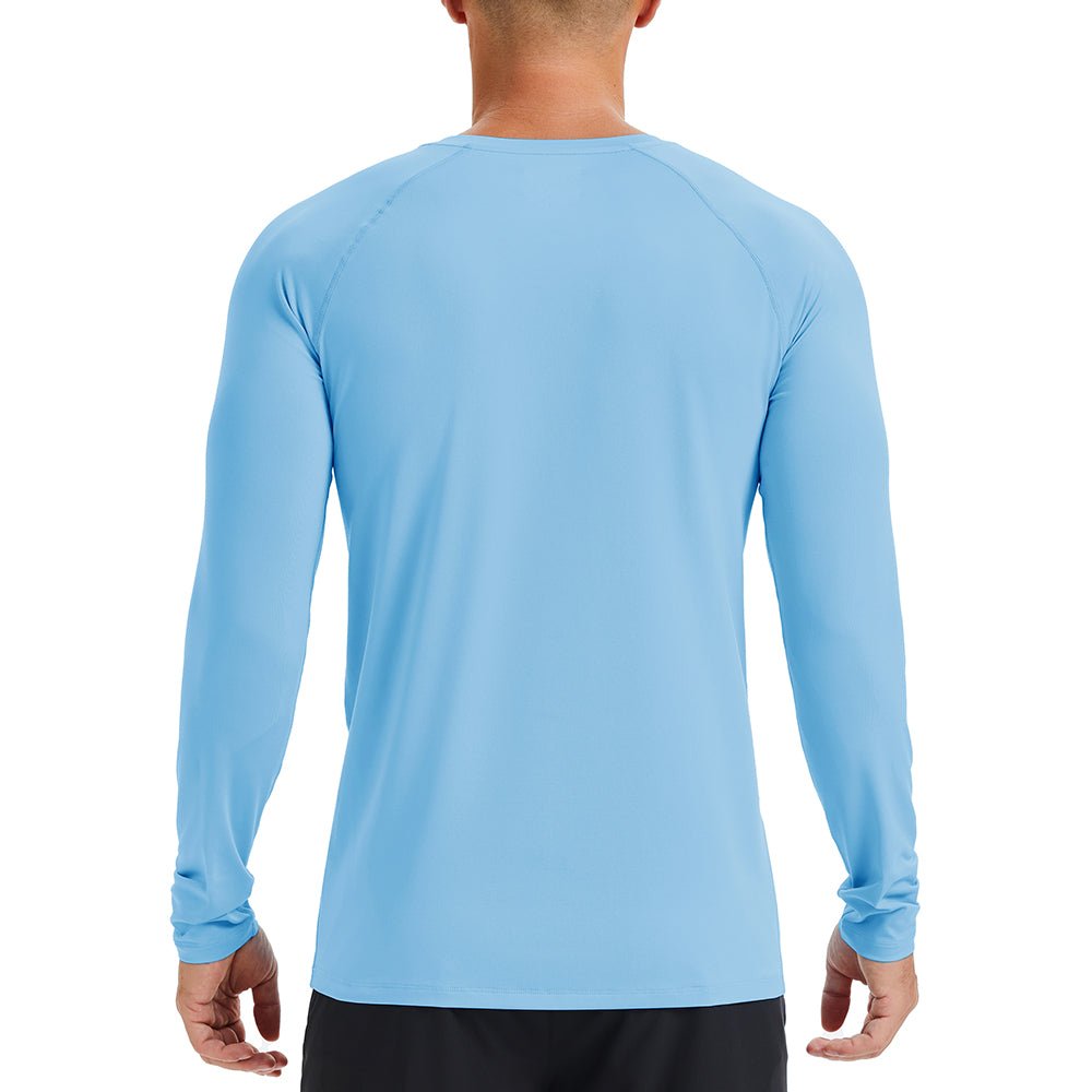 Men's Long Sleeve Rash Guard UPF 50+ Athletic Swim Shirt