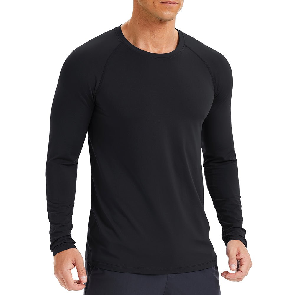 Men's Long Sleeve Rash Guard UPF 50+ Athletic Swim Shirt