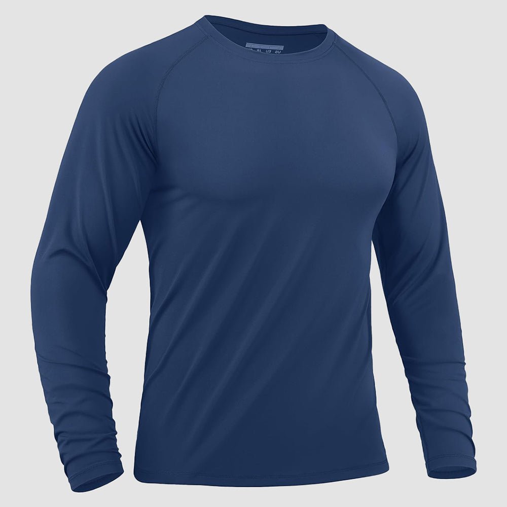 Men's Long Sleeve Rash Guard UPF 50+ Athletic Swim Shirt