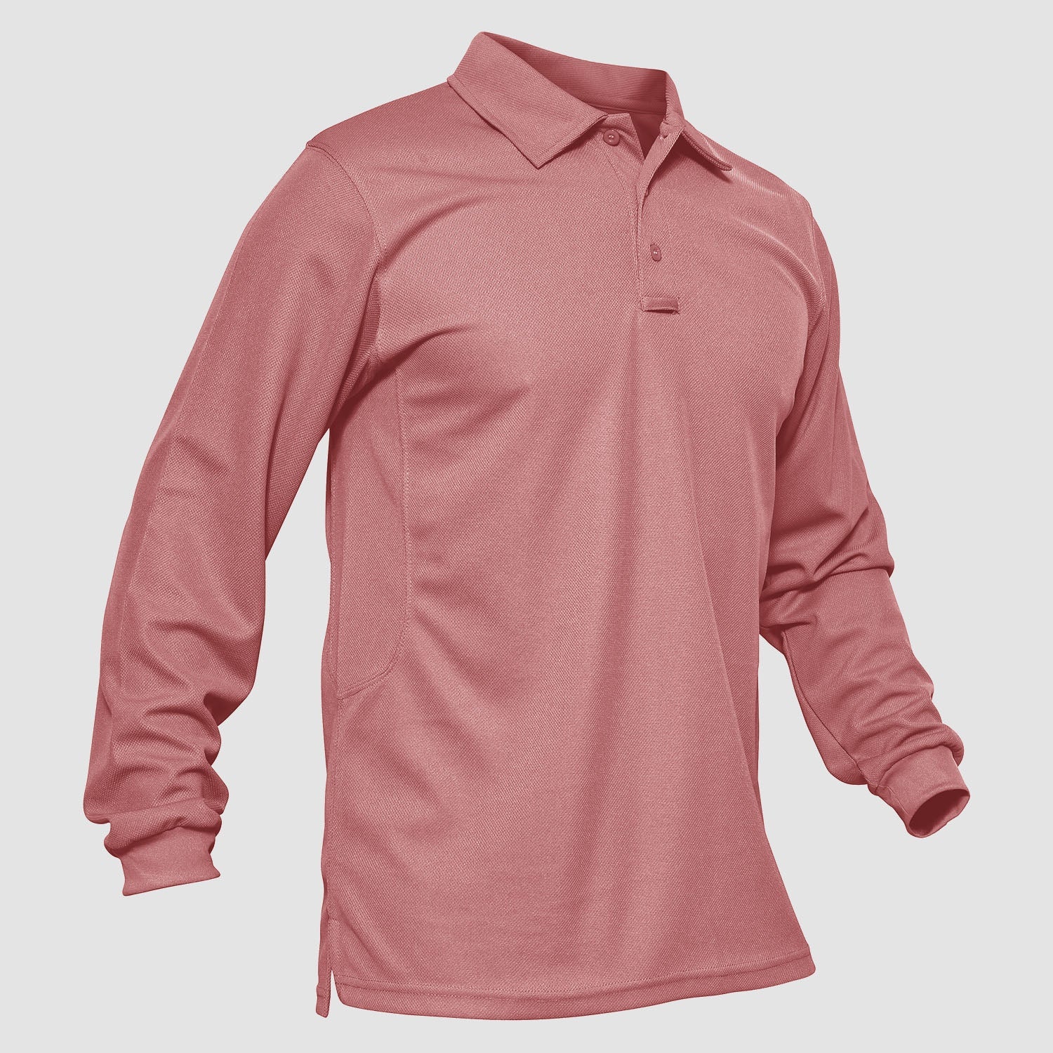 Men's Quick Dry Tactical Polo - Long Sleeve Performance Shirt