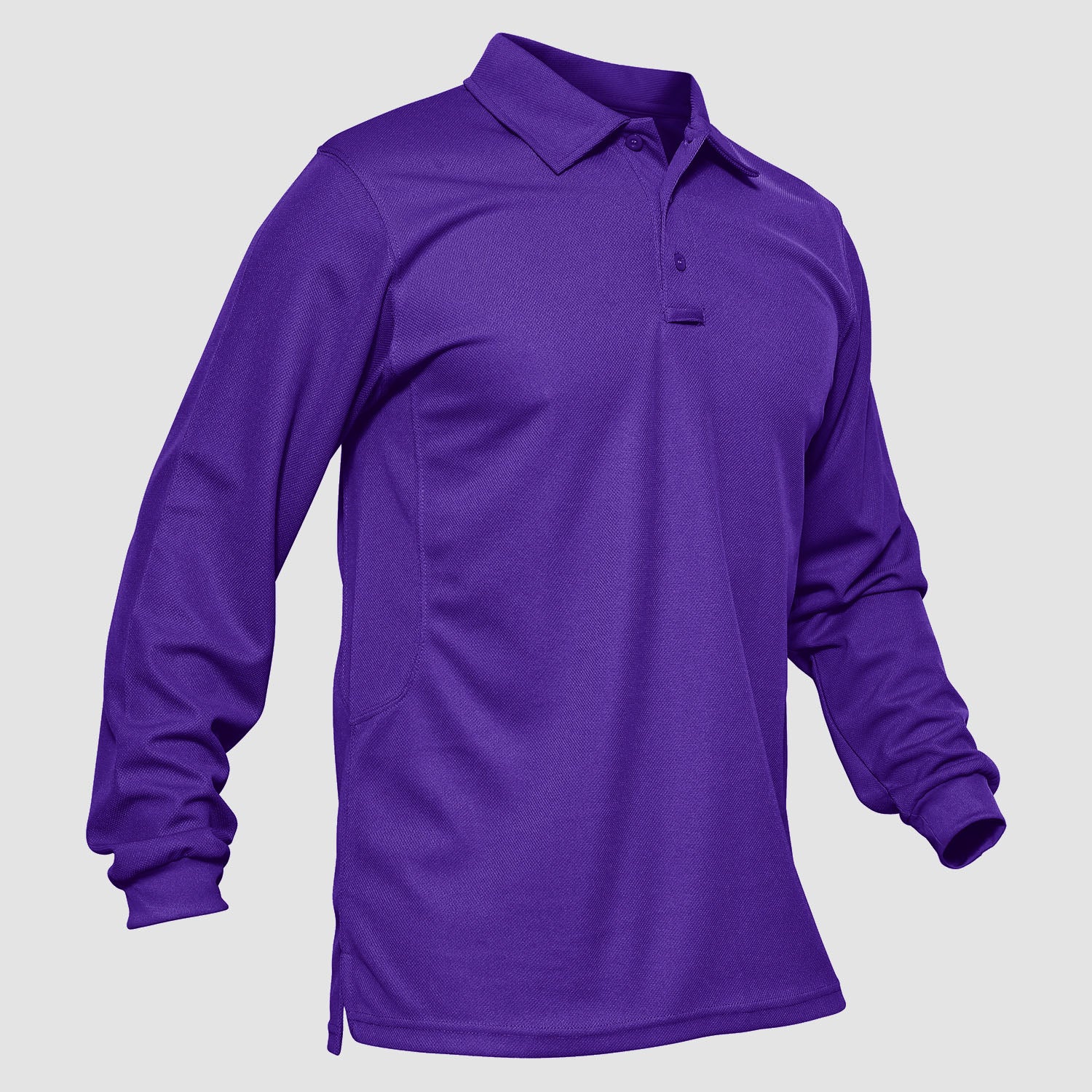 Men's Quick Dry Tactical Polo - Long Sleeve Performance Shirt