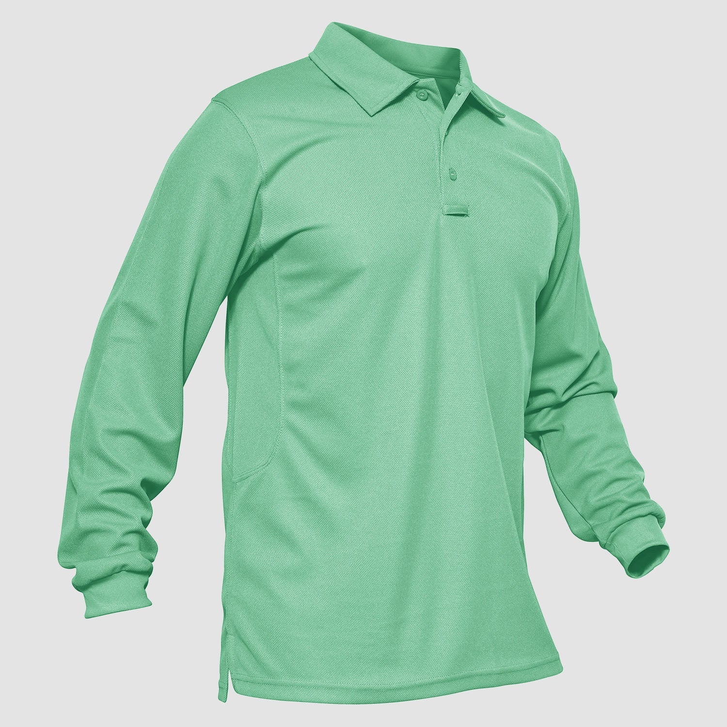 Men's Quick Dry Tactical Polo - Long Sleeve Performance Shirt
