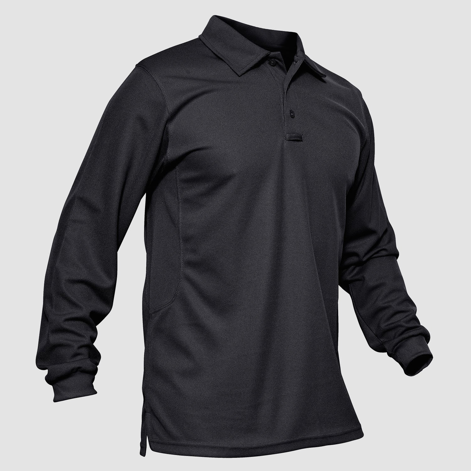 Men's Quick Dry Tactical Polo - Long Sleeve Performance Shirt