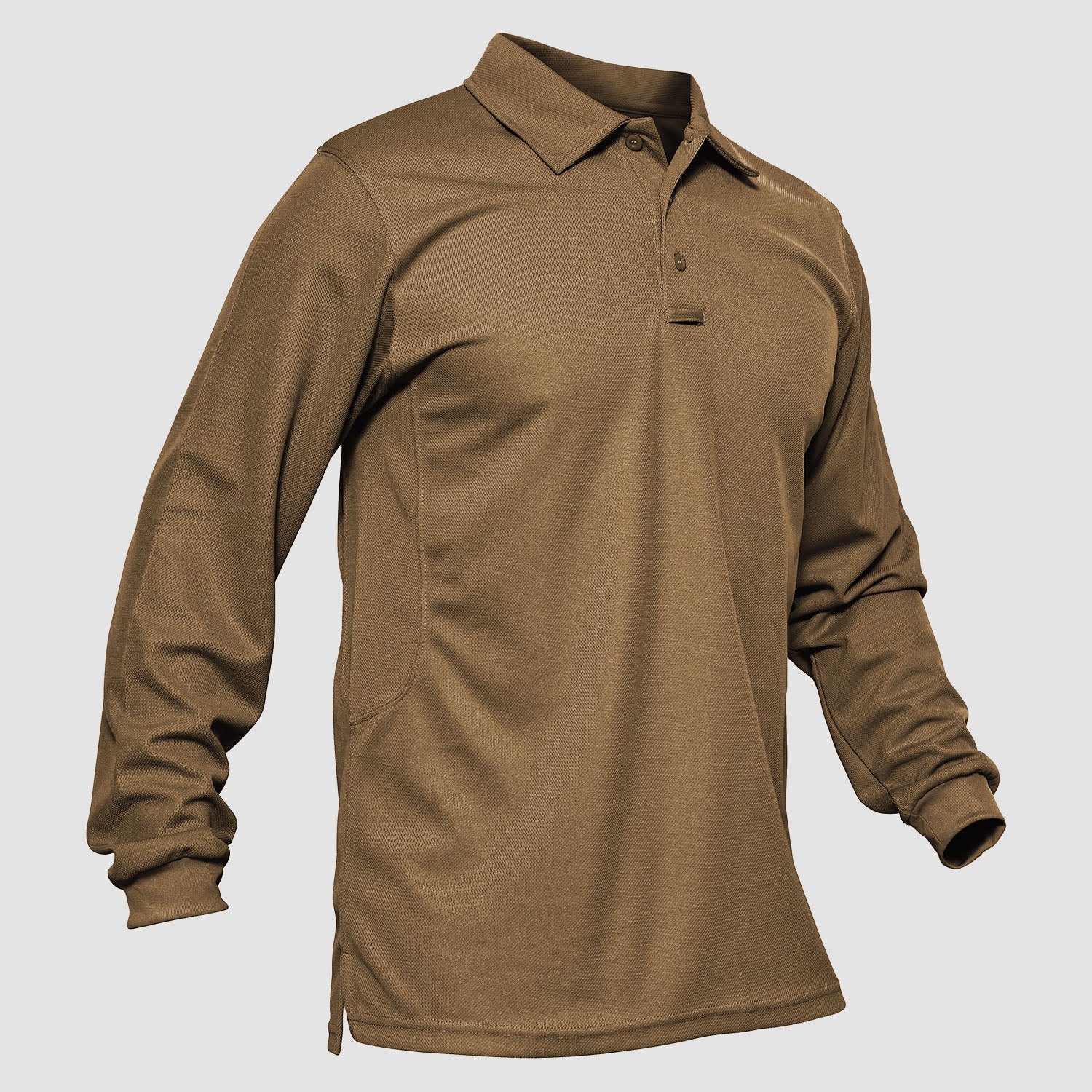 Men's Quick Dry Tactical Polo - Long Sleeve Performance Shirt