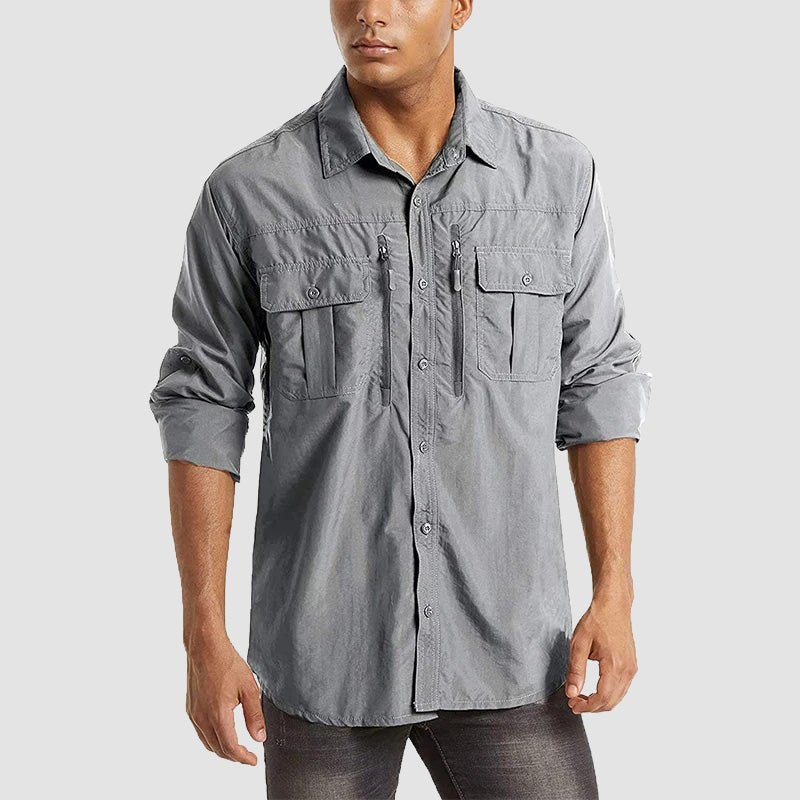 Men's Tactical Shirt, Quick-Dry & UV Protection for Hiking