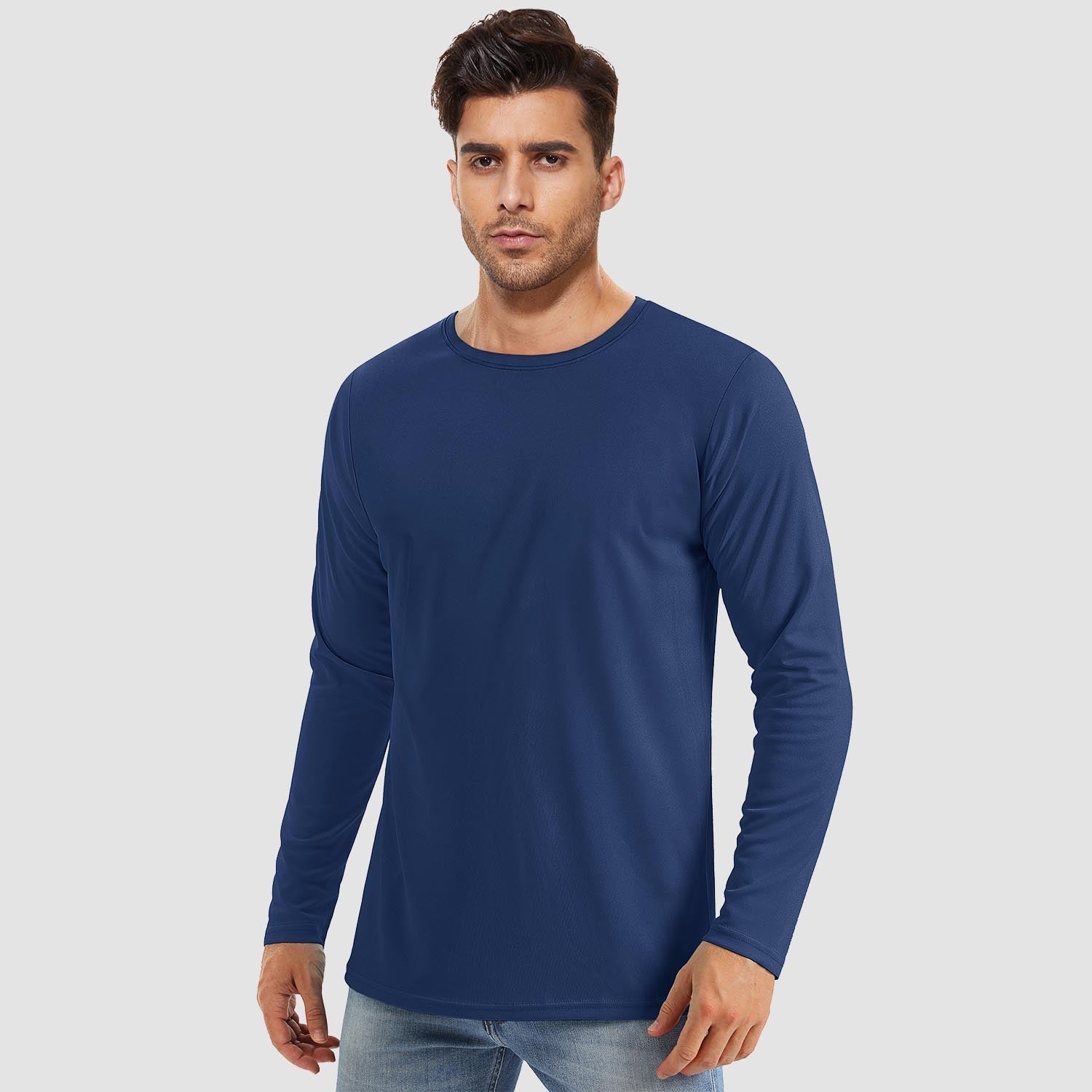 Men's UPF 80+ Long Sleeve Sun Protection Quick-Dry Shirt