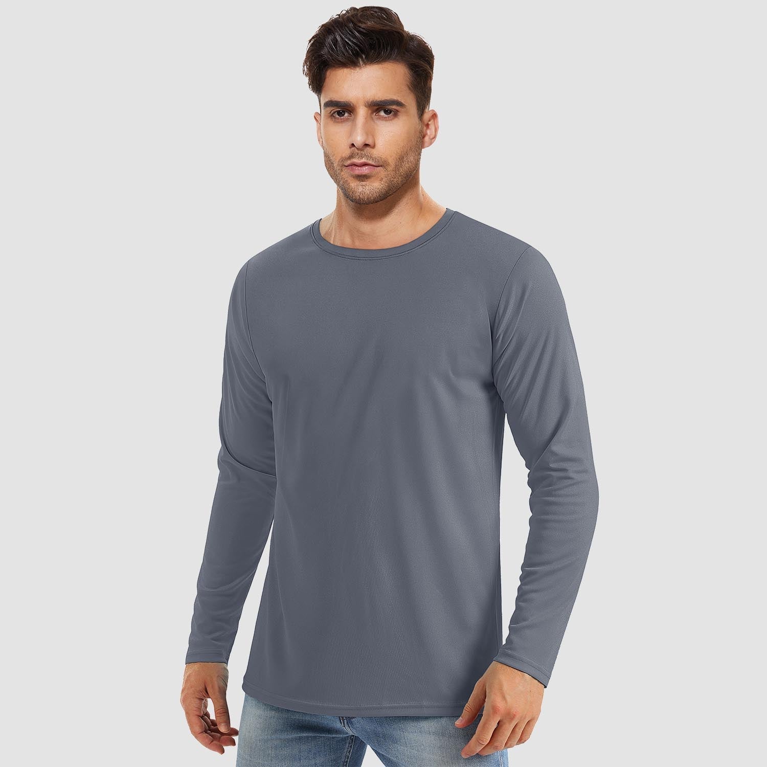 Men's UPF 80+ Long Sleeve Sun Protection Quick-Dry Shirt