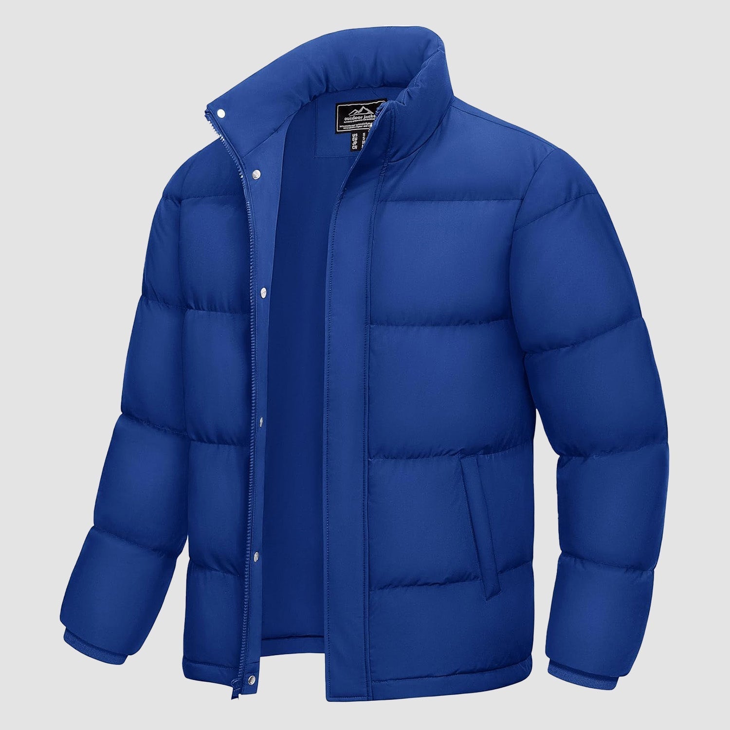 Men's Warm Down Puffer Jacket, Water-Resistant & Windproof
