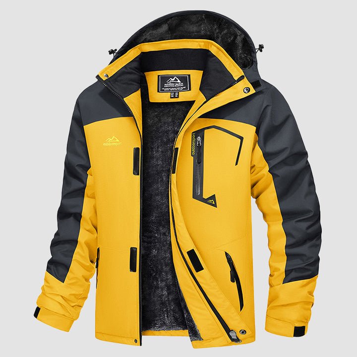 Men's Water-Repellent Winter Ski Jacket with Fleece Lining
