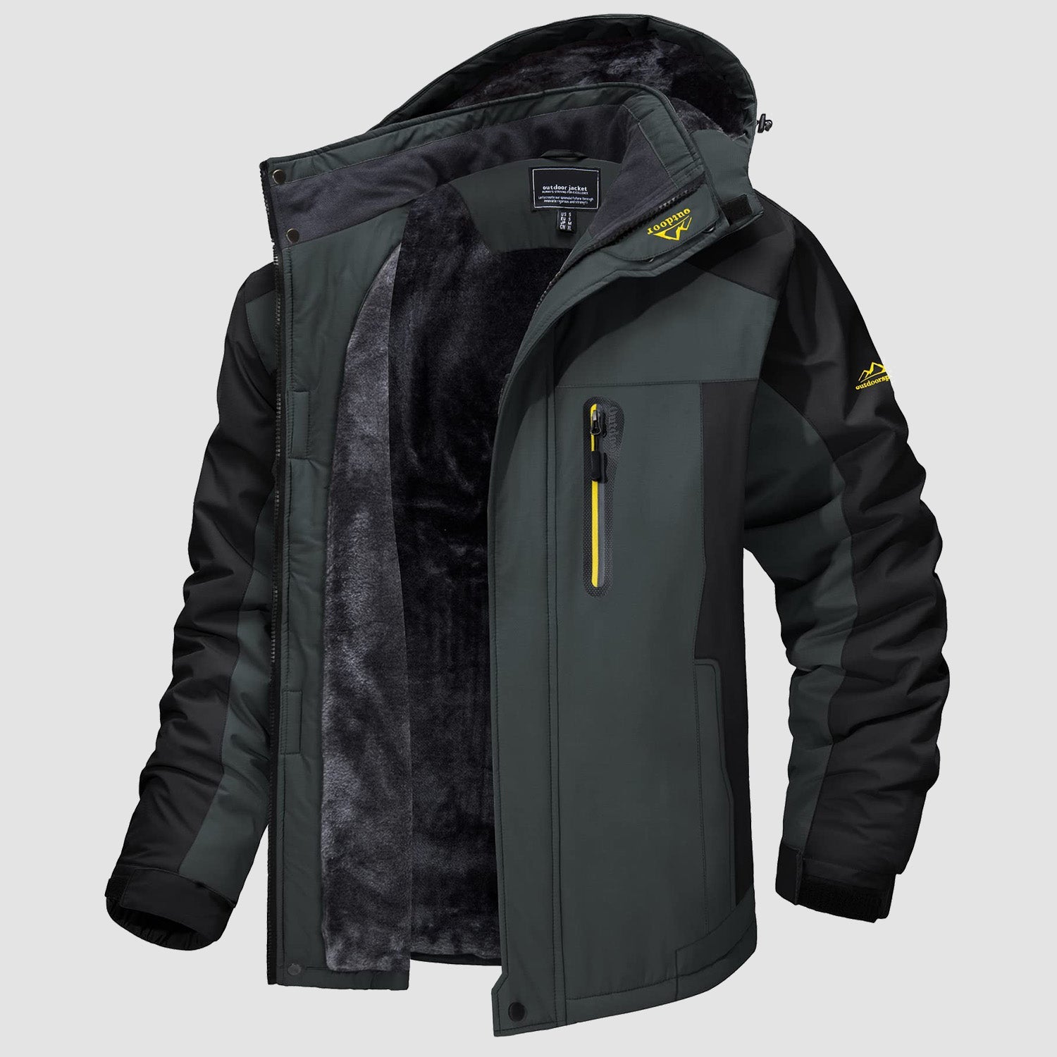 Men's Water-Resistant Ski Jacket - Warm Fleece Winter