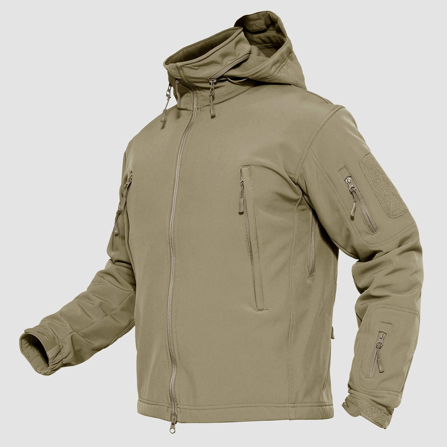 Men's Water-Resistant Tactical Jacket with Fleece Lining