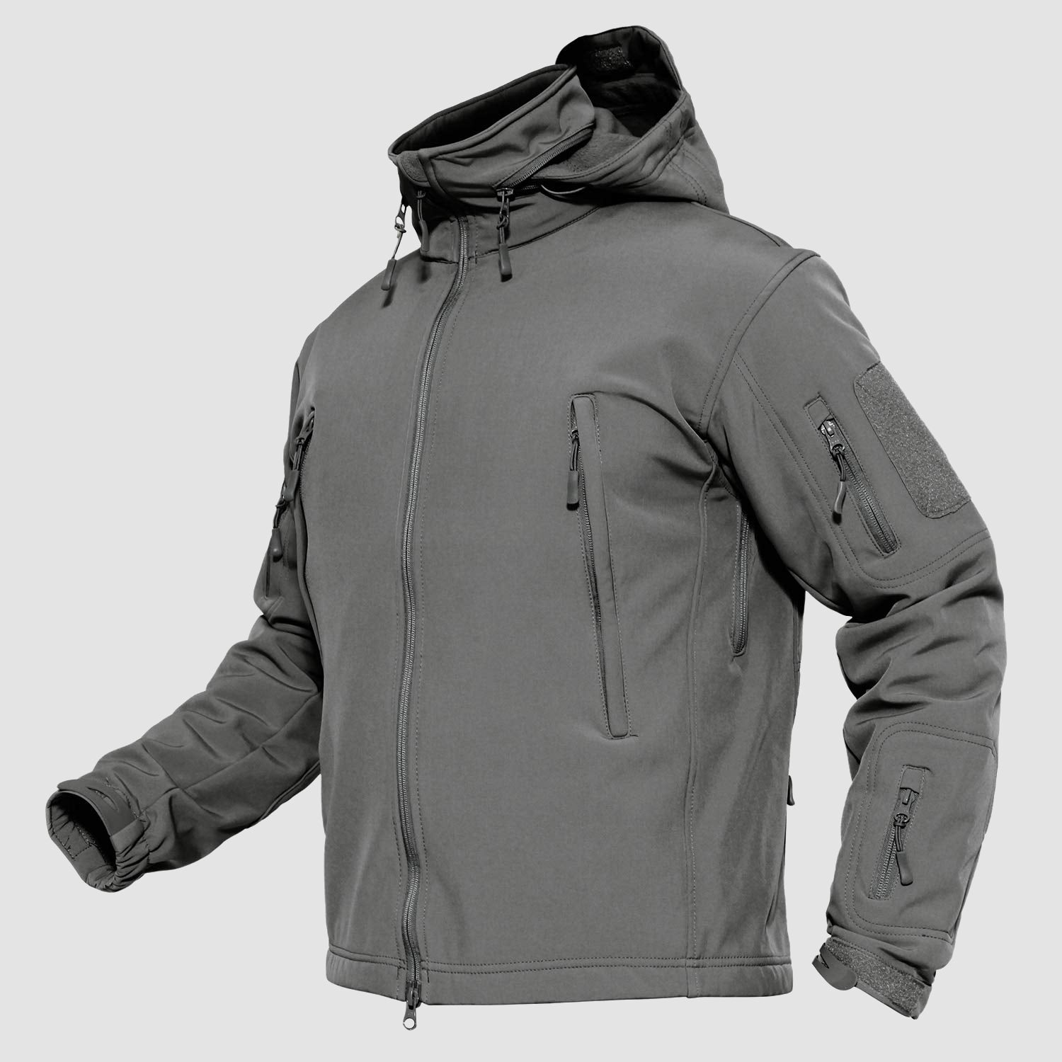 Men's Water-Resistant Tactical Jacket with Fleece Lining