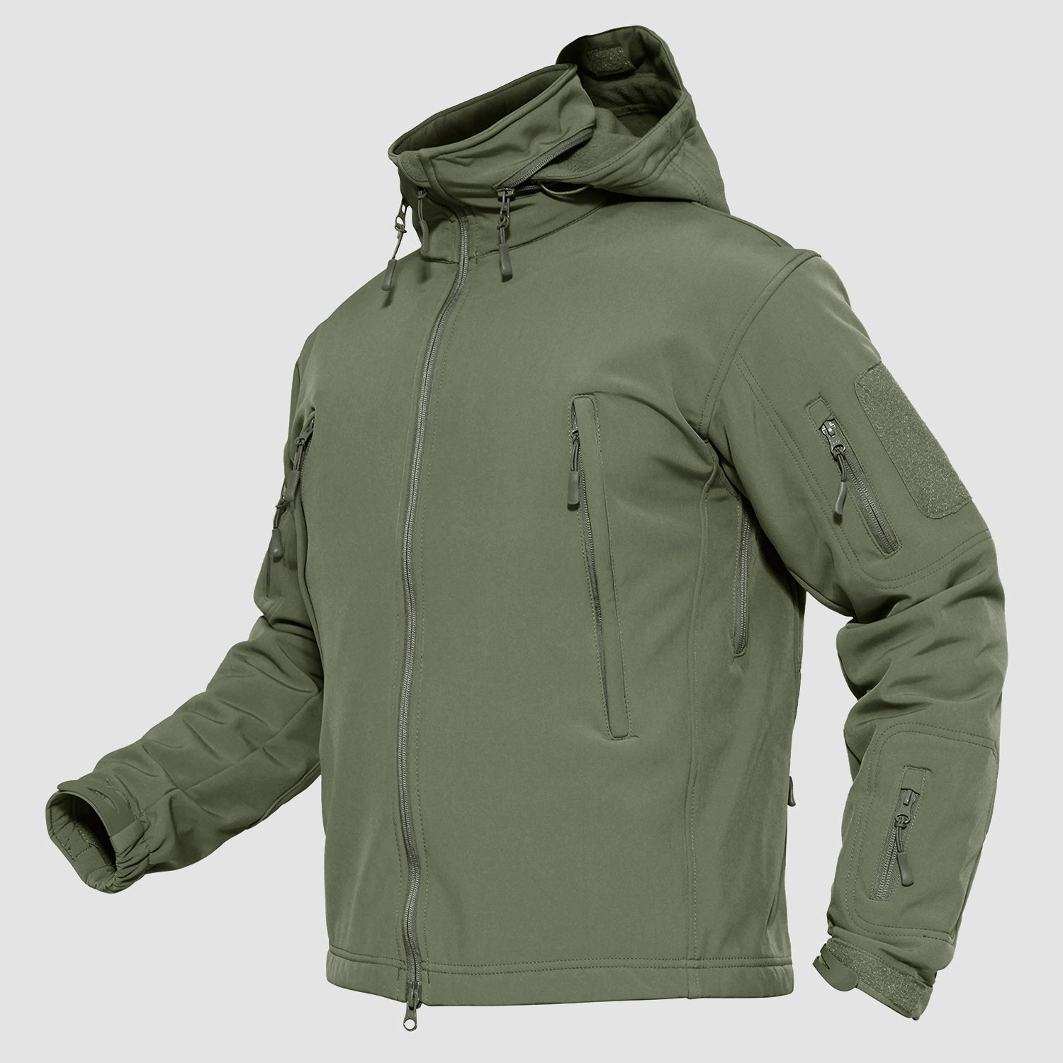Men's Water-Resistant Tactical Jacket with Fleece Lining
