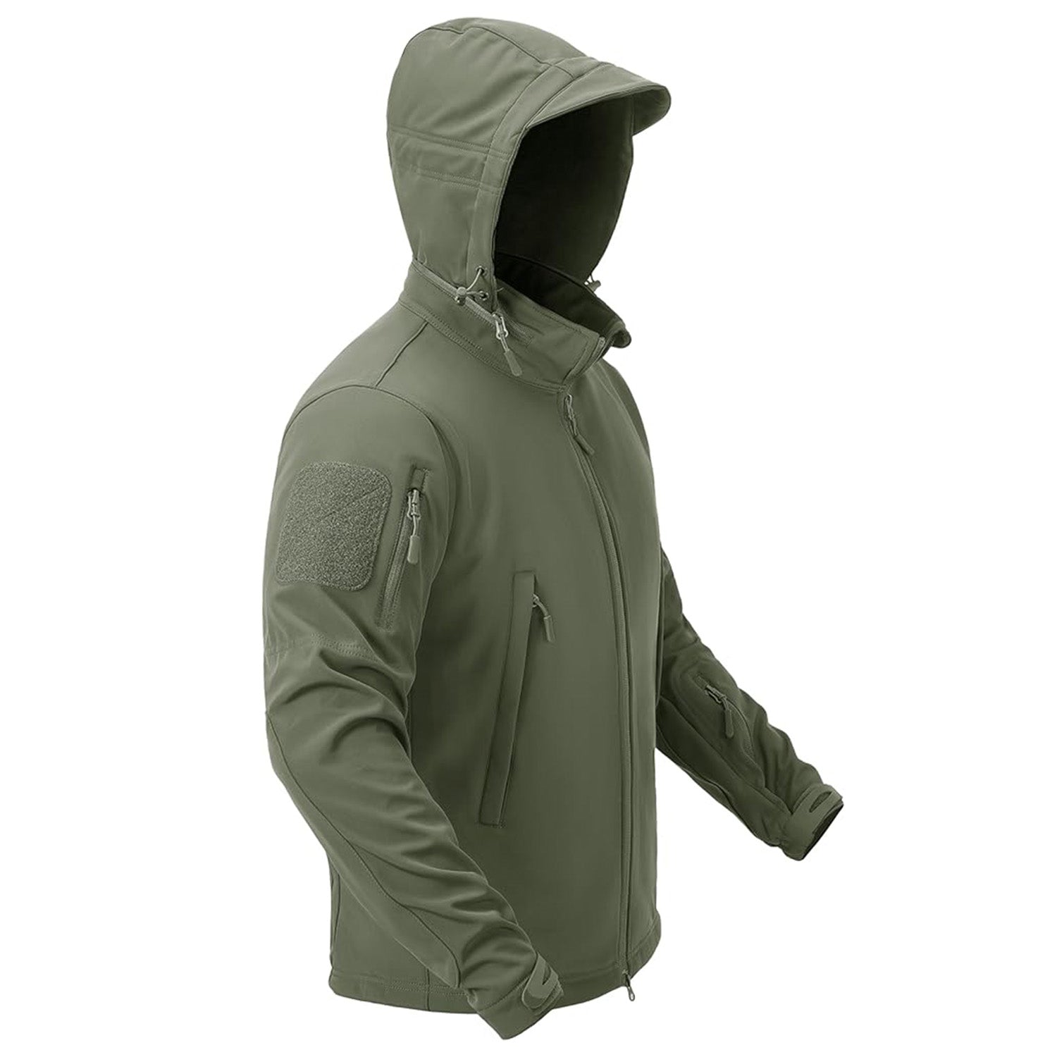 Men's Water-Resistant Tactical Jacket with Fleece Lining