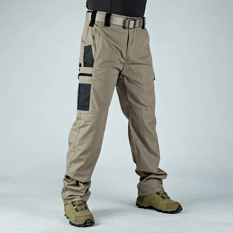 Multi-Pocket Men's Tactical Casual Pants Cargo Pants Outdoor Hiking Trousers Wear-Resistant Training Overalls