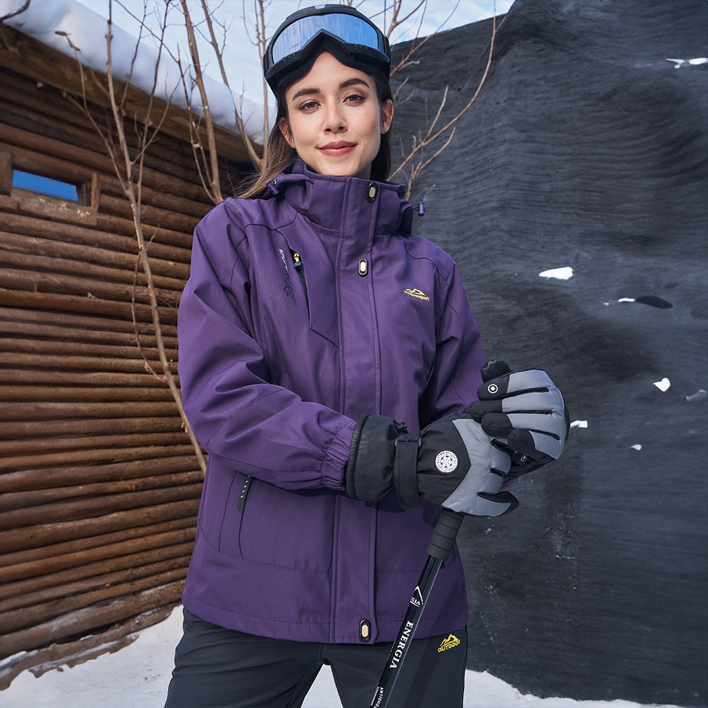 Women's 3-in-1 Waterproof Ski Jacket with Fleece Liner