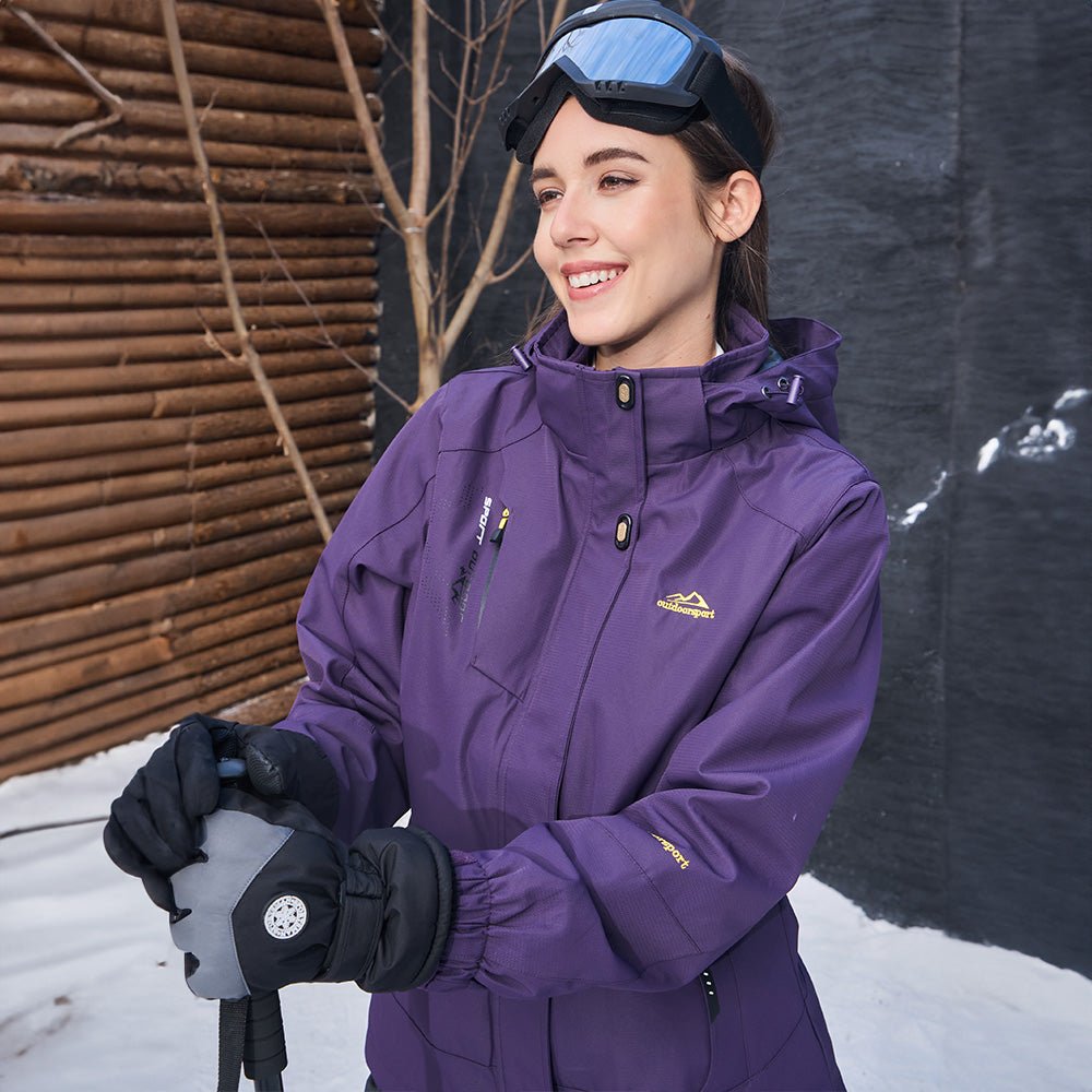 Women's 3-in-1 Waterproof Ski Jacket with Fleece Liner