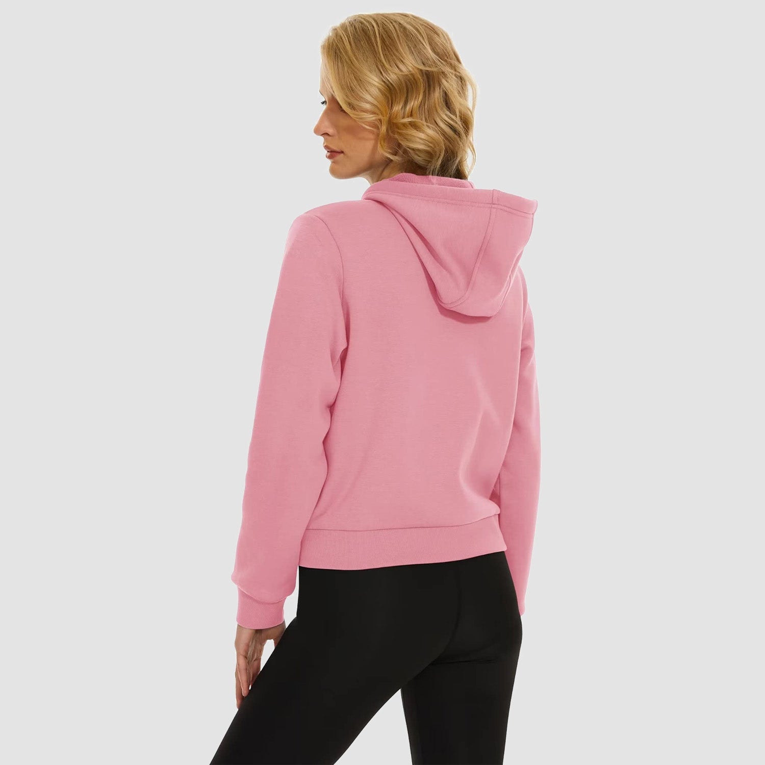 Women's Bomber Hoodie - Fleece-Lined & Full Zip Winter