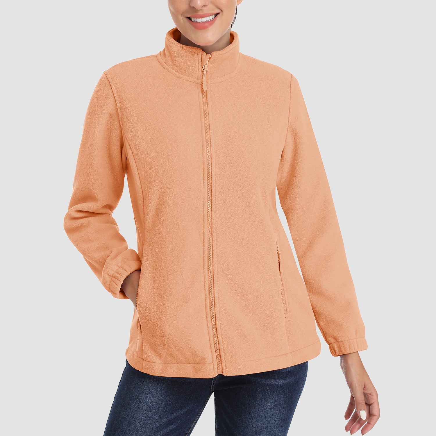 Women's Fleece Jacket - Soft & Warm Zip-Up Winter Coat