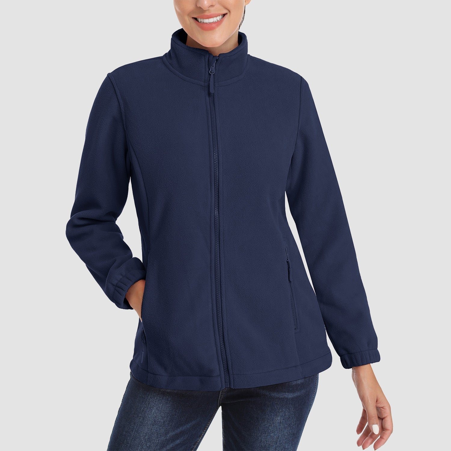 Women's Fleece Jacket - Soft & Warm Zip-Up Winter Coat