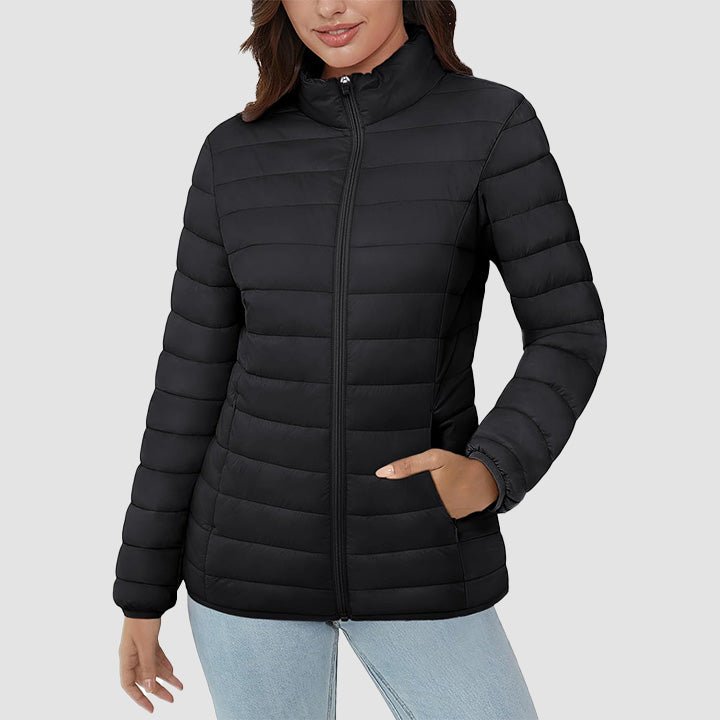 Women's Lightweight Quilted Puffer Jacket Full Zip Winter Coat